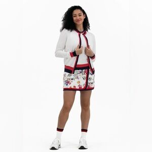 NWT Foray Golf Knit Cardigan Red White Blue Women’s XS Long Sleeve